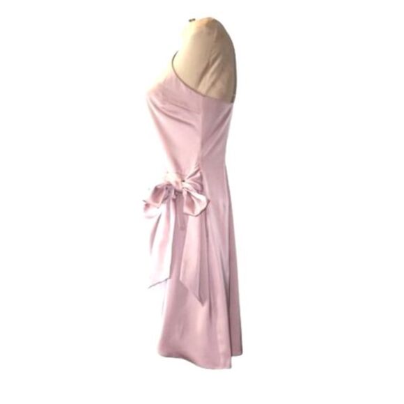 Lulus NWOT Meant to Be Together Dusty Pink Satin One-Shoulder Mini Dress Size L - Picture 4 of 12